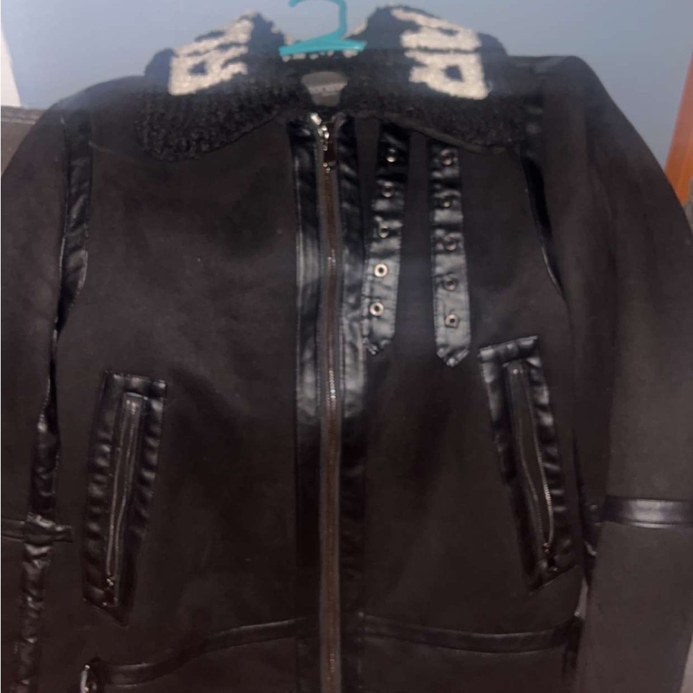 Rockstar coat with fur around neck. Wore 1-2 times size medium